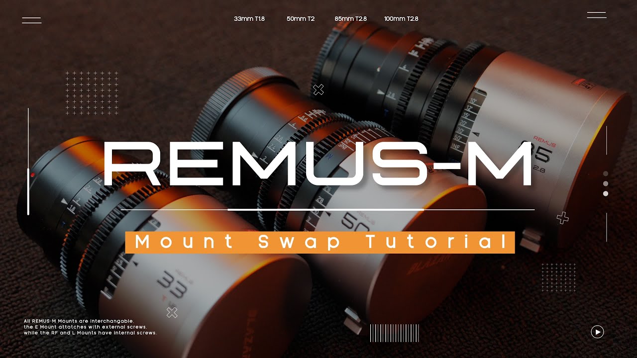 Blazar REMUS-M 1.5X Tutorial: How to Change E, RF, and L Lens Mounts | Blazar Anamorphic Lenses
