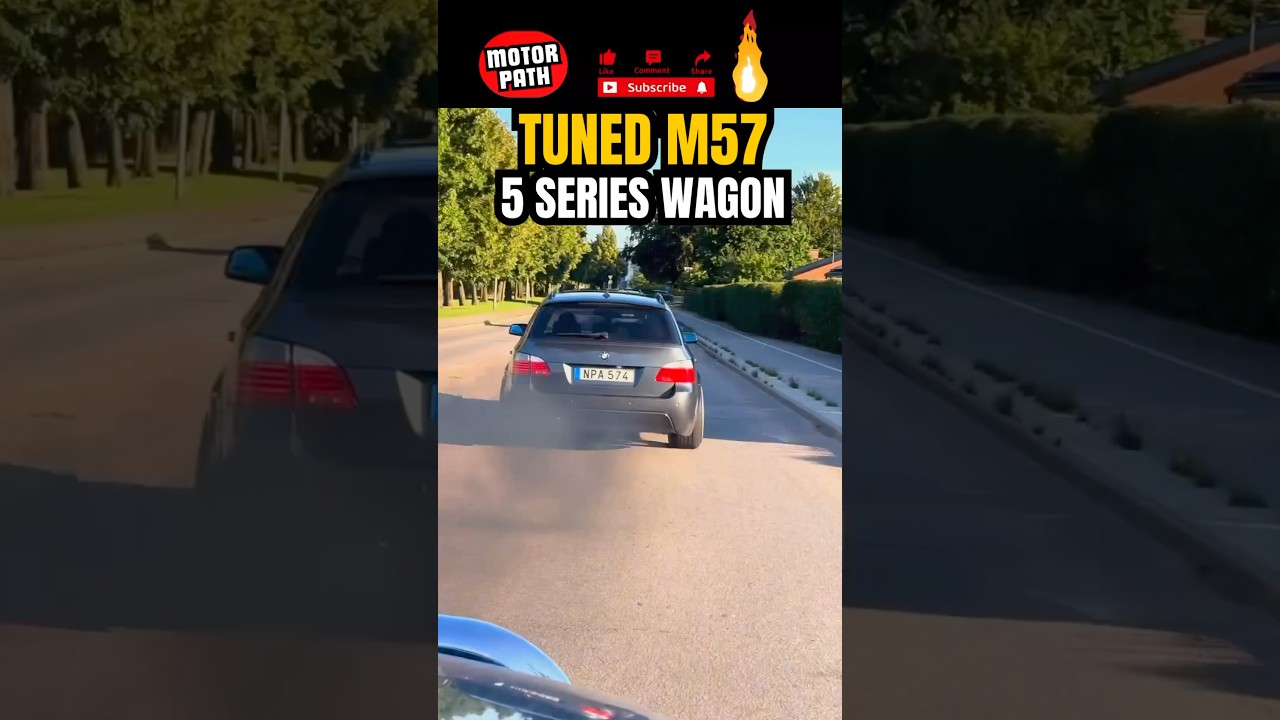IS THIS THE BEST FAMILY CAR?😍#e61 #530d #5series #m57 #pull #acceleration #wagon #familycar #shorts