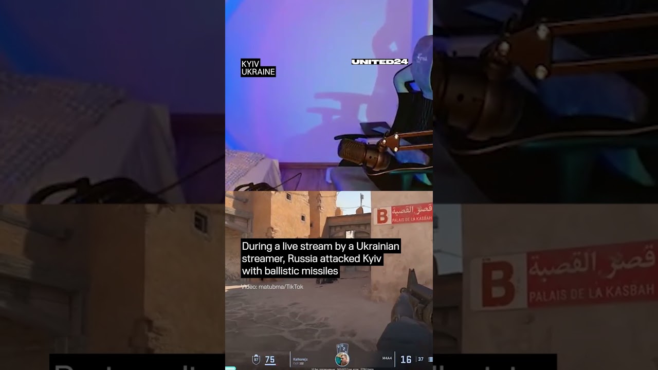 Russia Attacked Kyiv With Ballistic Missile During Live Stream by Ukrainian Streamer #warinukraine