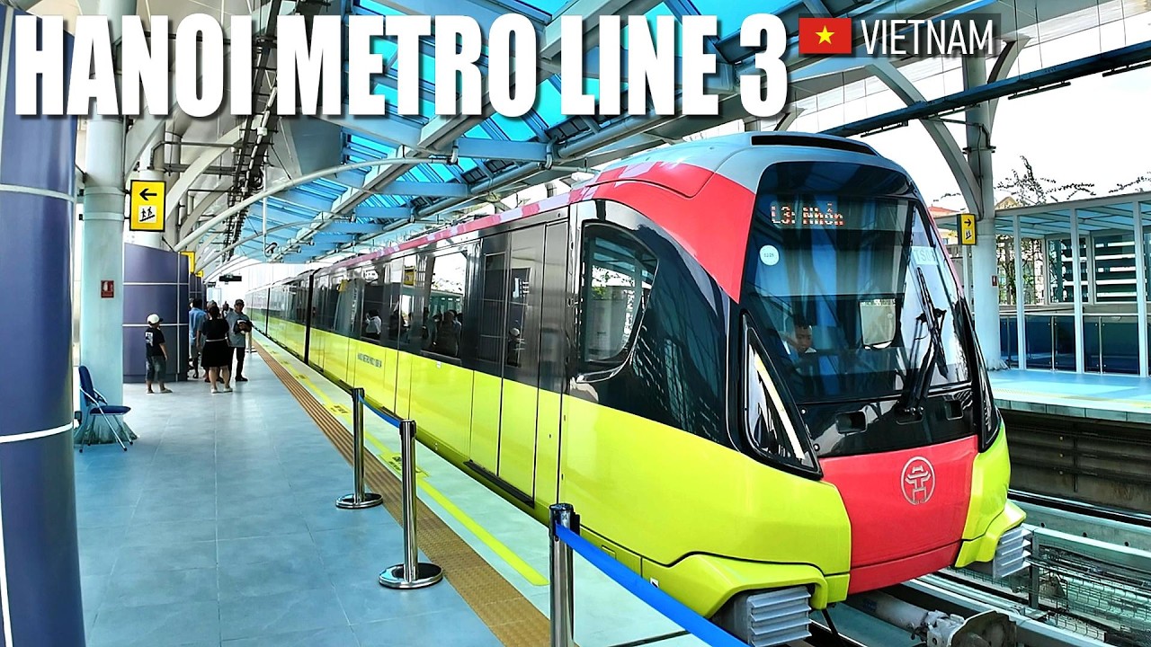 Hanoi Metro Line 3 (T3) - Train to Downtown Ride Experience - Vietnam 🇻🇳 - Virtual Ride [4K]