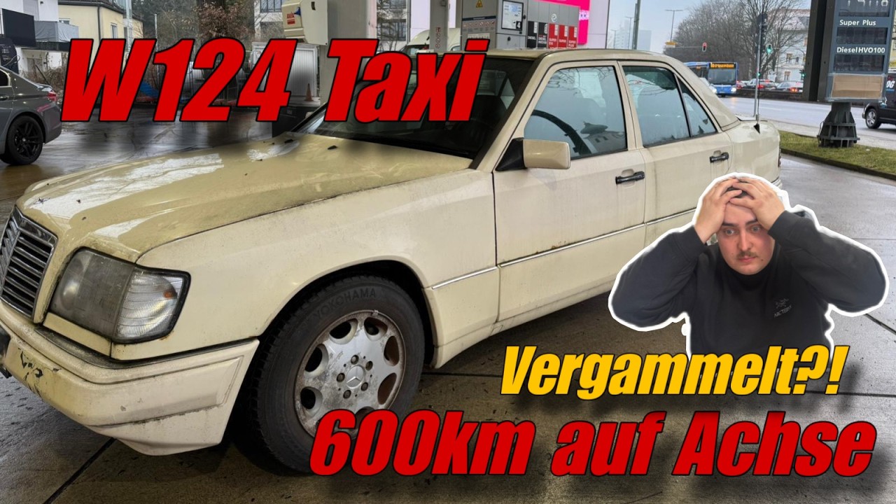 600KM IM VERGAMMELTEN W124 TAXI - KOMMEN WIR AN?! NEUES PROJEKT | Mercedes W124 250D EP. 1 || VOKE