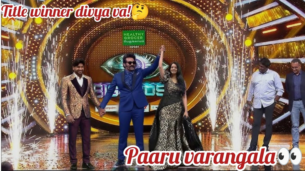 👉Paaru mass entry in grand finale💥📈|divya tittle winner🤔😱|#bigbossseason9 #final #divya #vijaytv 
