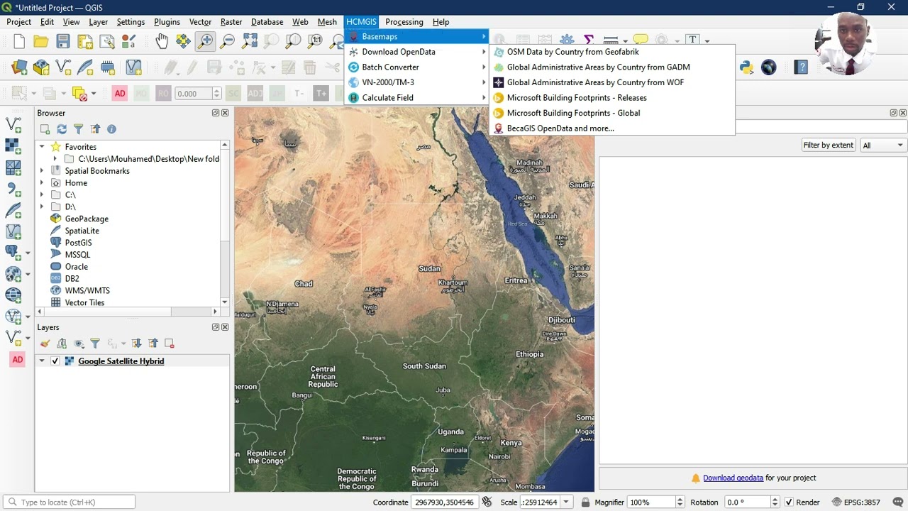 طريقة تنزيل ملف Shapefile من داخل برنامج QGIS