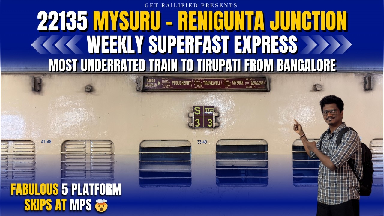 22135 Mysuru - Renigunta Weekly SF Express Vlog || Full Train Journey || Indian Railways