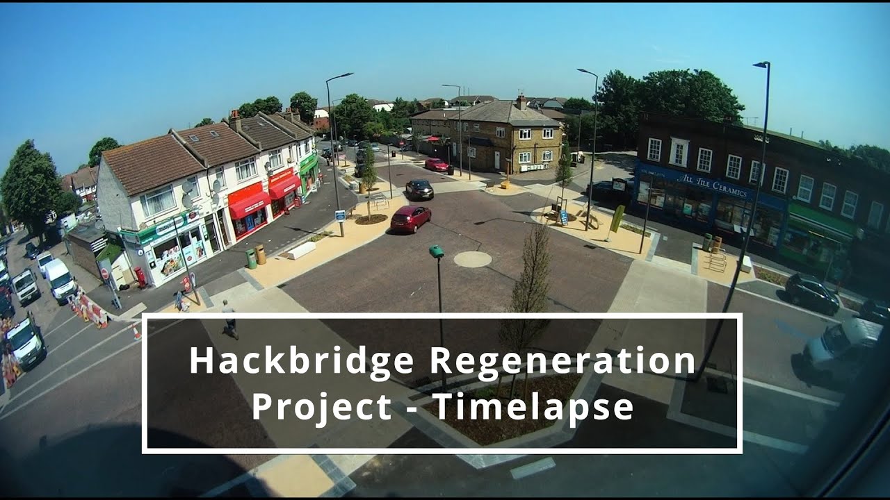 Hackbridge Corner Regeneration Roadworks Timelapse - 2014