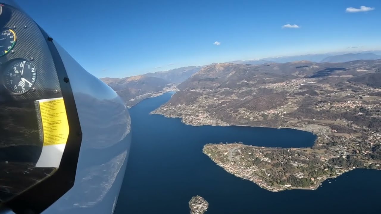 In volo su Lago d'Orta e Lago Maggiore con autogiro Magni M-16  - 27 febbraio 2022