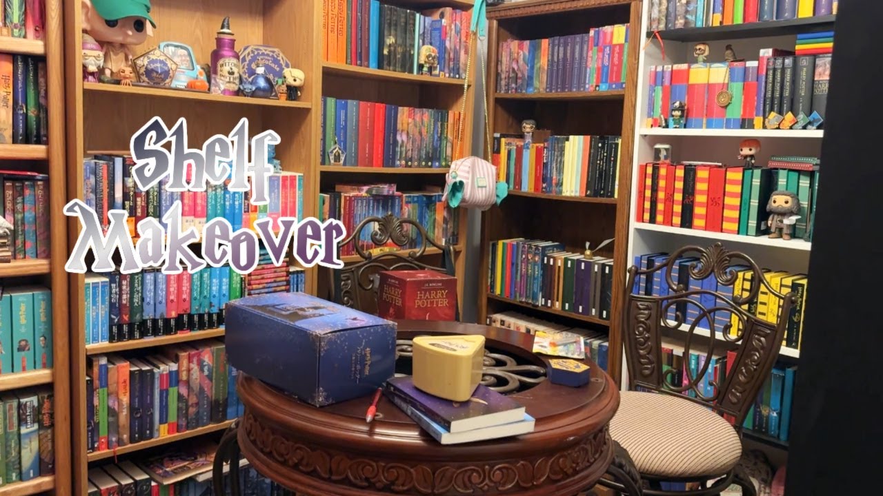 Reorganizing My Harry Potter Book Collection + Bookshelves: a History