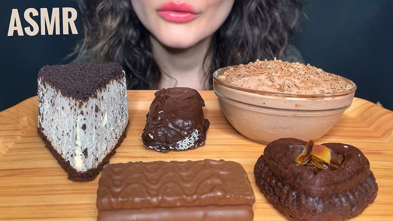 ASMR CHOCOLATE DESSERTS 🍫 OREO CAKE MOUSSE MILKA CHOCOLATE EATING SOUNDS MUKBANG (No Talking)먹방