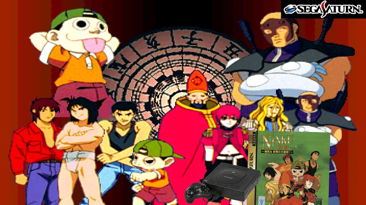 Ninku: Tsuyokina Yatsura No Daigekitotsu! (1996) SEGA Saturn Gameplay in HD