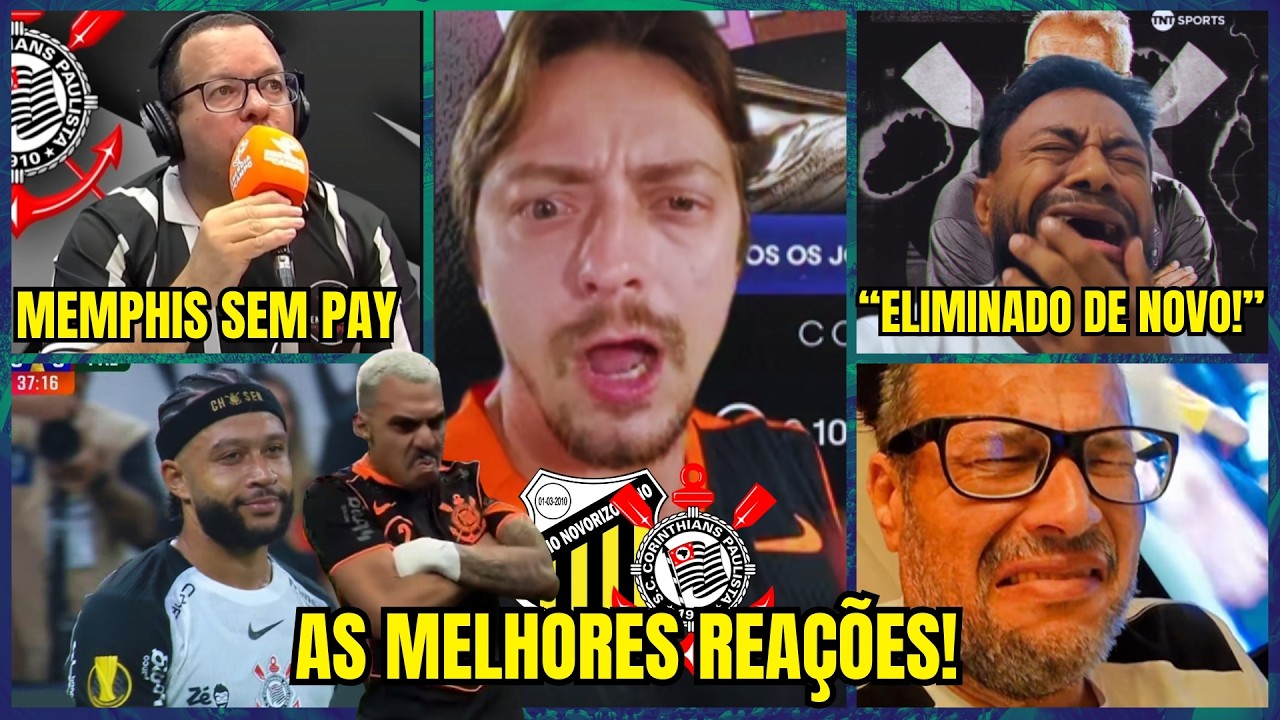 CORINTIANOS VÃO À LOUCURA COM ELIMINAÇÃO PRO NOVORIZONTINO NO PAULISTÃO | MELHORES REAÇÕES E ZUERAS