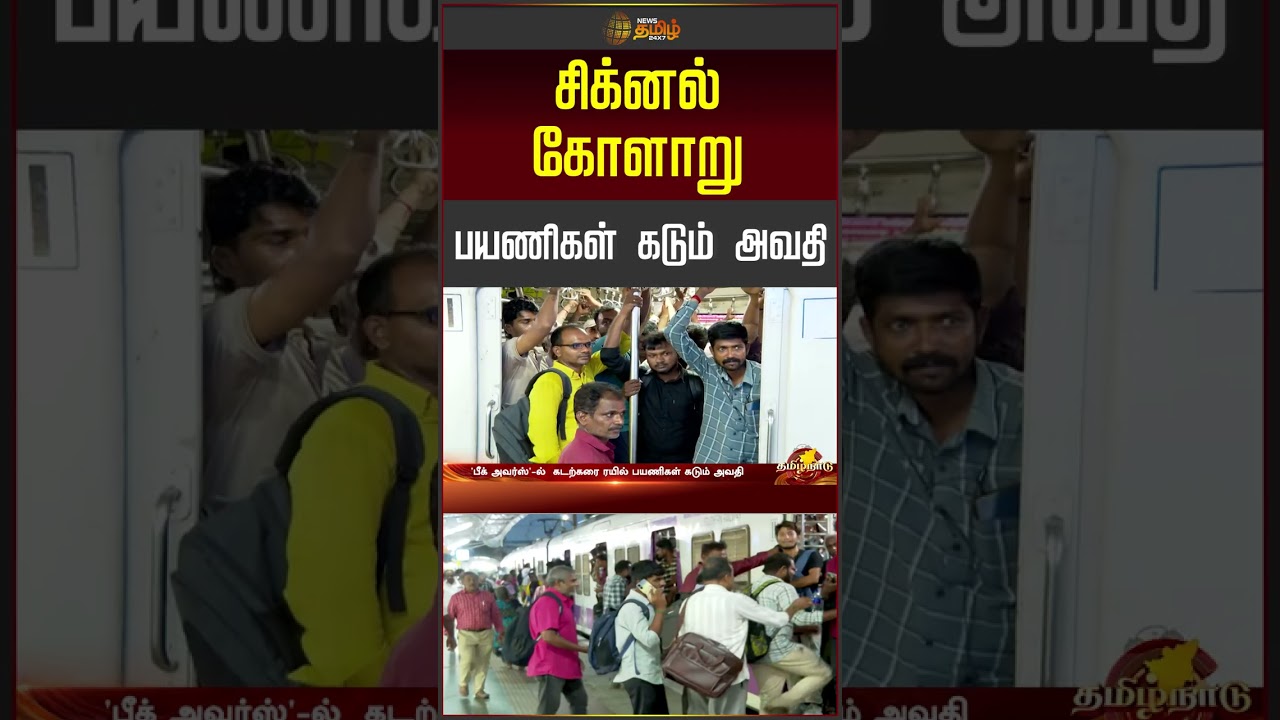 சிக்னல் கோளாறு பயணிகள் கடும் அவதி #chennai #chennainews #signalfailure