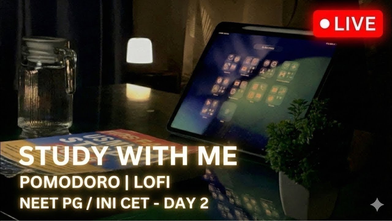 🔴 LIVE Study With Me | NEET PG & INI-CET | Lofi Music | Pomodoro