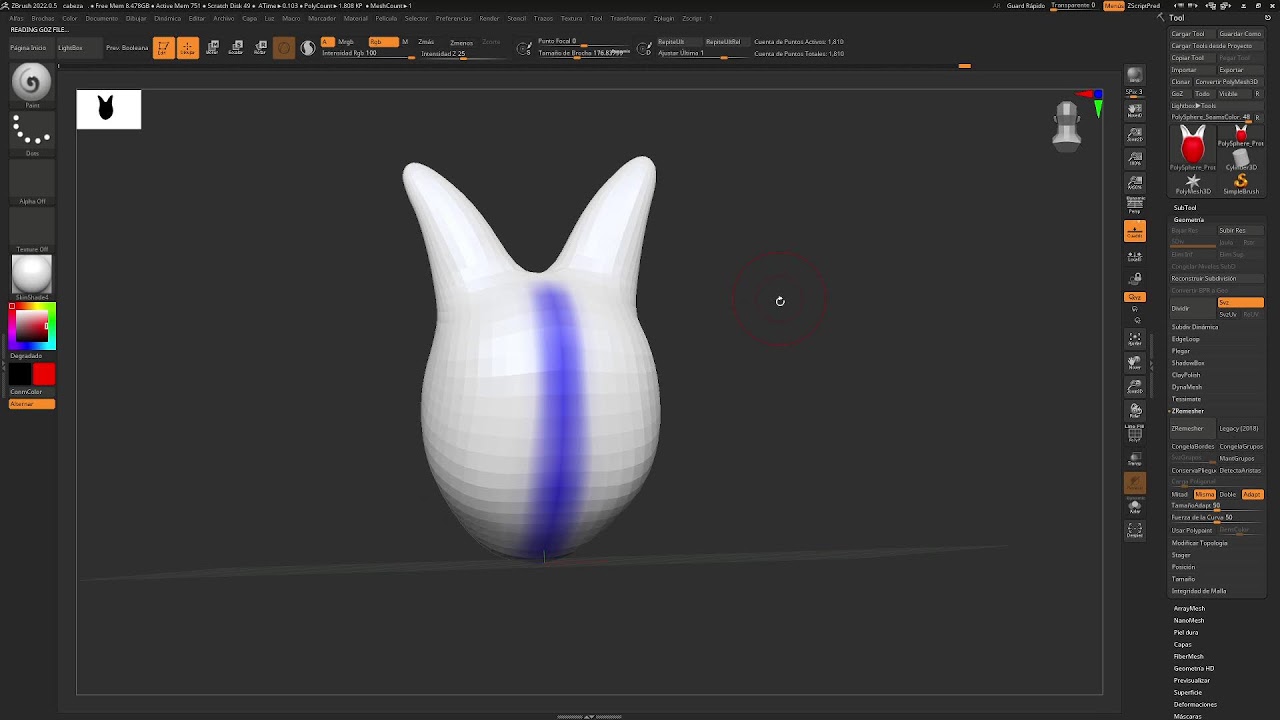 ZBrush: mapas UV