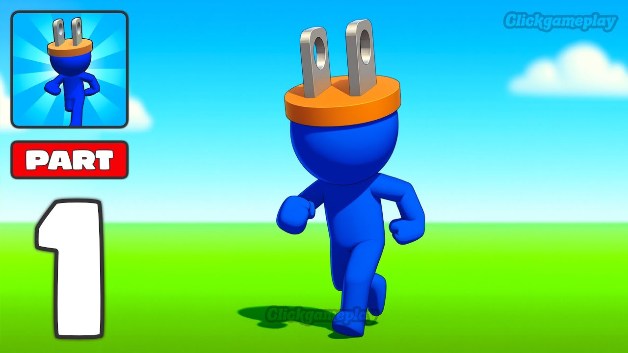 Plug Head Race - Gameplay Walkthrough Part 1 - Racing Battery Fast Charge (iOS, Android)