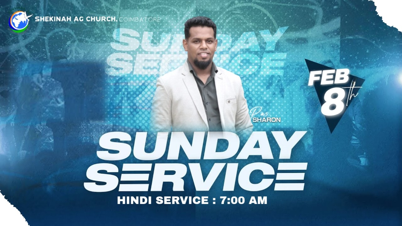 🔴 LIVE SUNDAY HINDI SERVICE | LIVE SERVICE |  FEB 08 , 2026 | PAS SHARON |