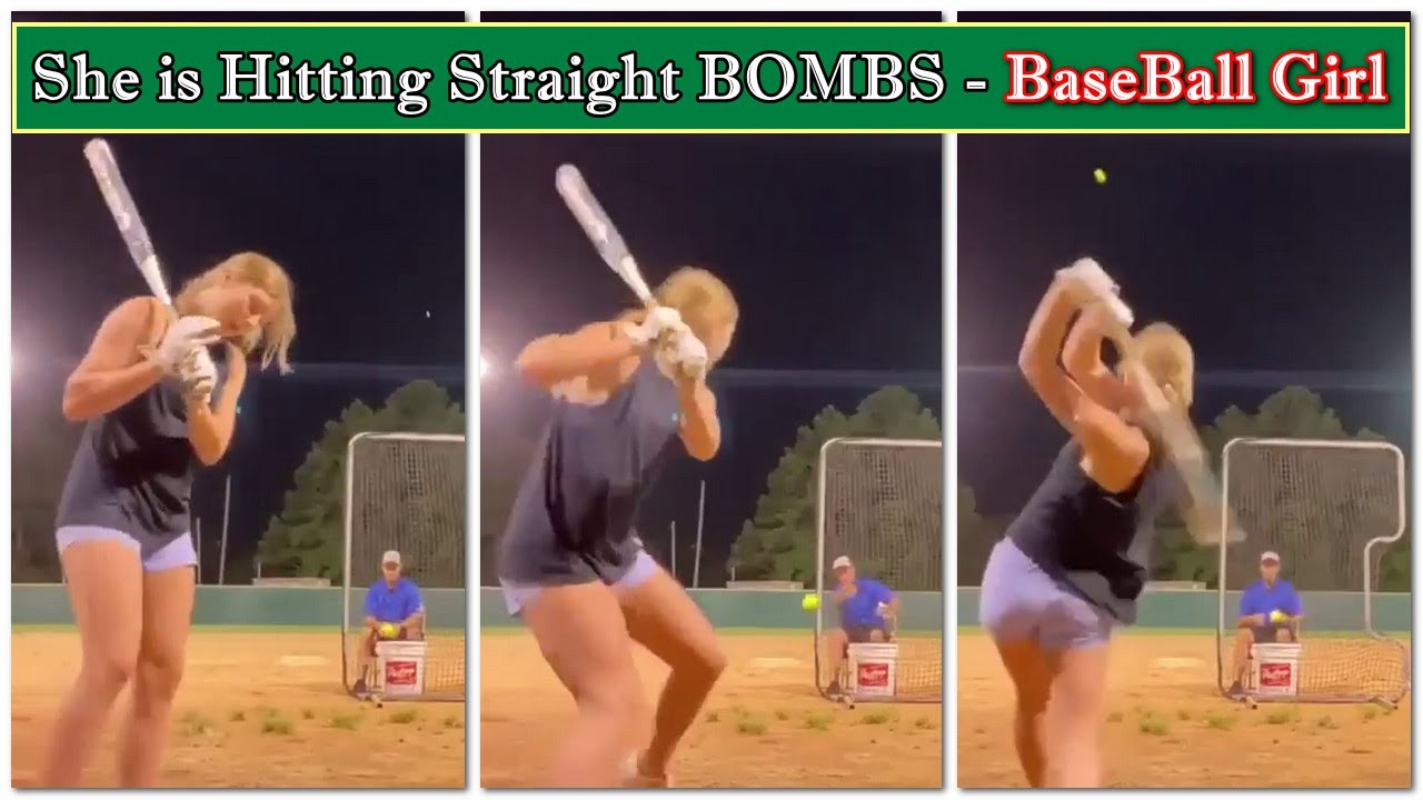 She is Hitting Straight BOMBS || Power Hitter Girl || Baseball Training