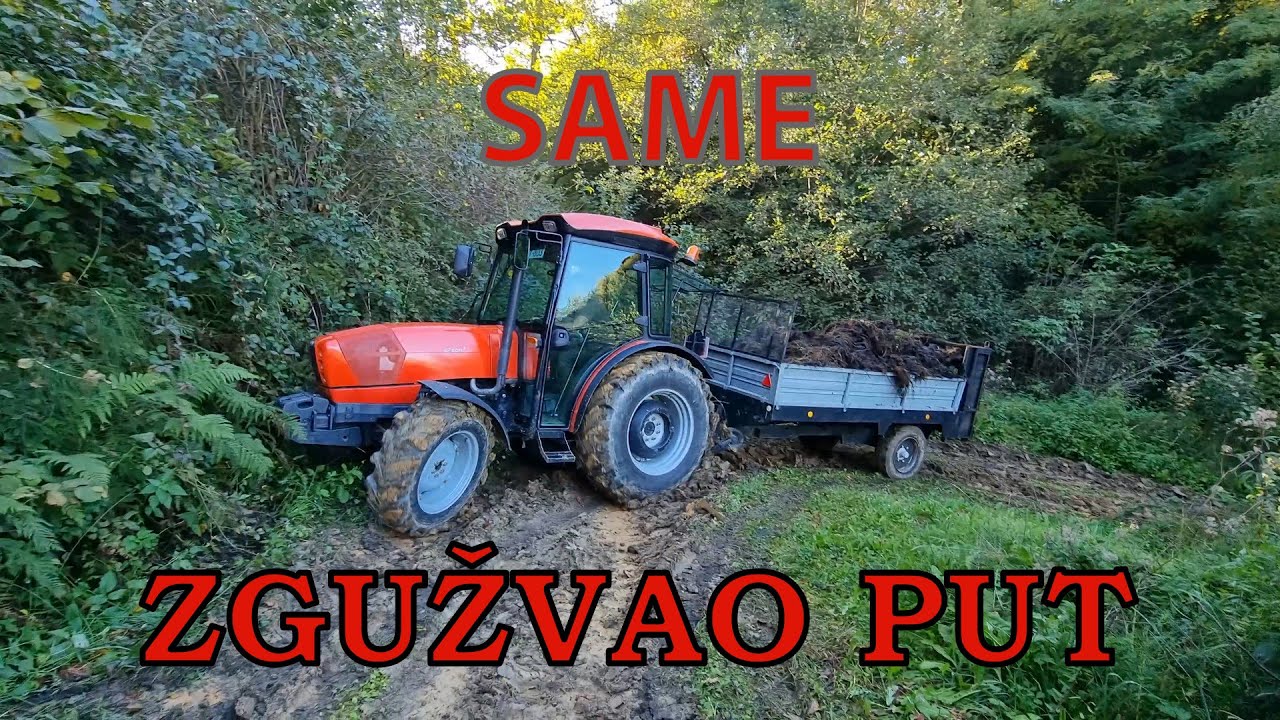 Same Argon 80 & Zetor 6245 - Izvlačenje stanjaka uzbrdo po blatu | Zetor 6245