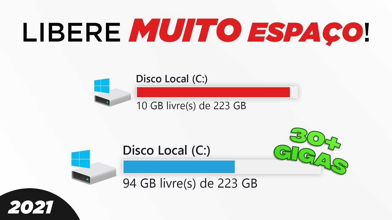 Libere MUITO espa&ccedil;o no seu PC! Limpeza profunda do Windows.