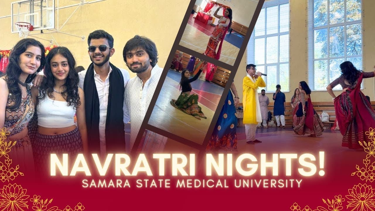 NAVRATRI 2k25 with RUSSIANS | #samarastatemedicaluniversity #mbbsinrussia #studyabroad #navrartri 
