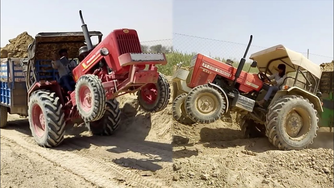 Swaraj 855 VS Mahindra 585 Trolley Overloading Competition #Raju ki Masti