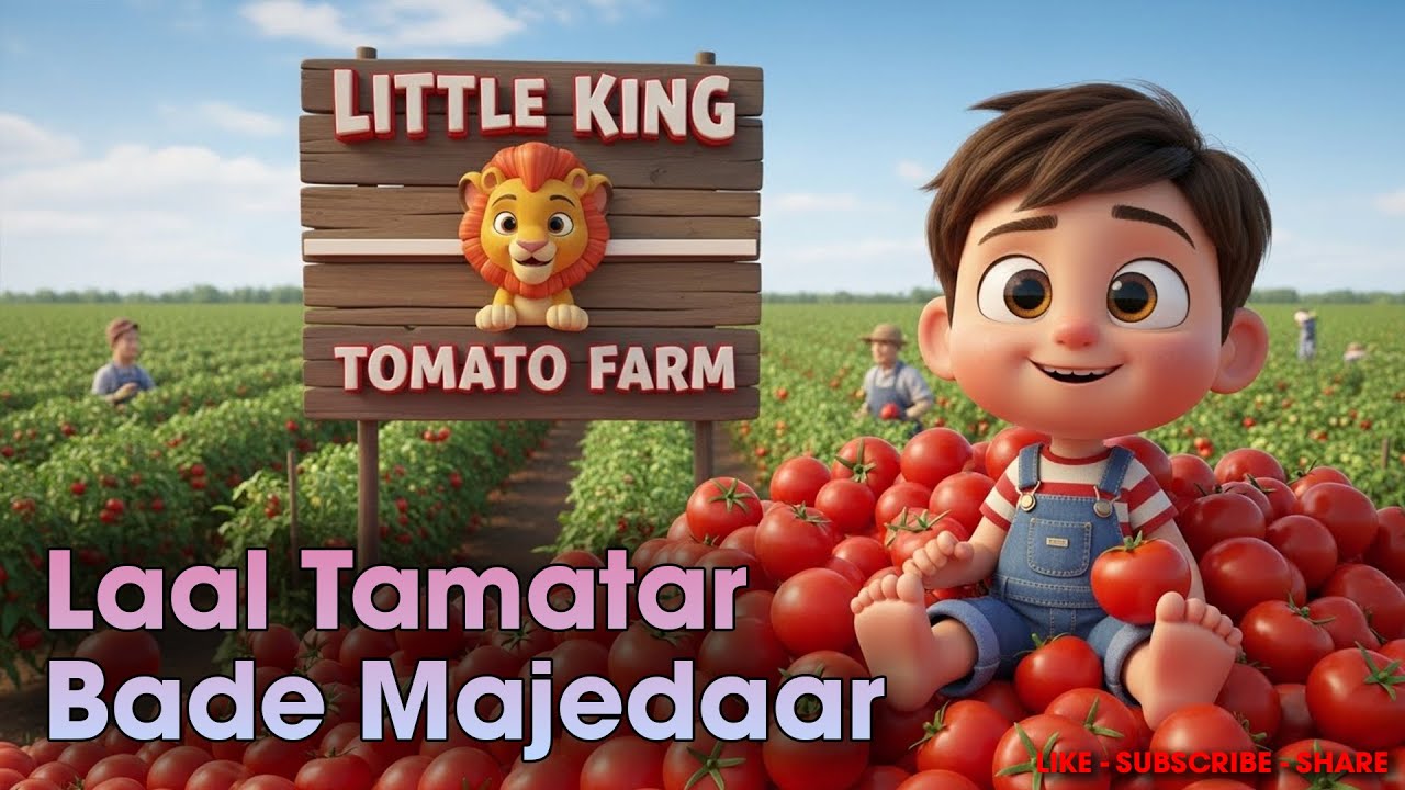 Laal Tamatar Bade Majedaar 🍅 | Tomato Song for Kids | Hindi Kids Rhymes | Healthy Food Rhyme
