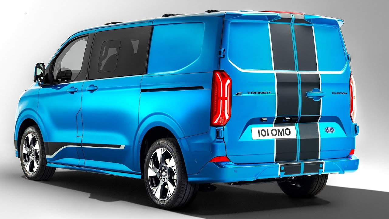 Новый 2023 ford e-transit кастомный электрический фургон с двойной кабиной