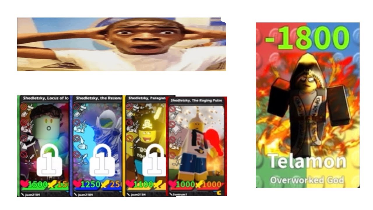 Defeating Telamon with Shedletsky deck in Blox Cards