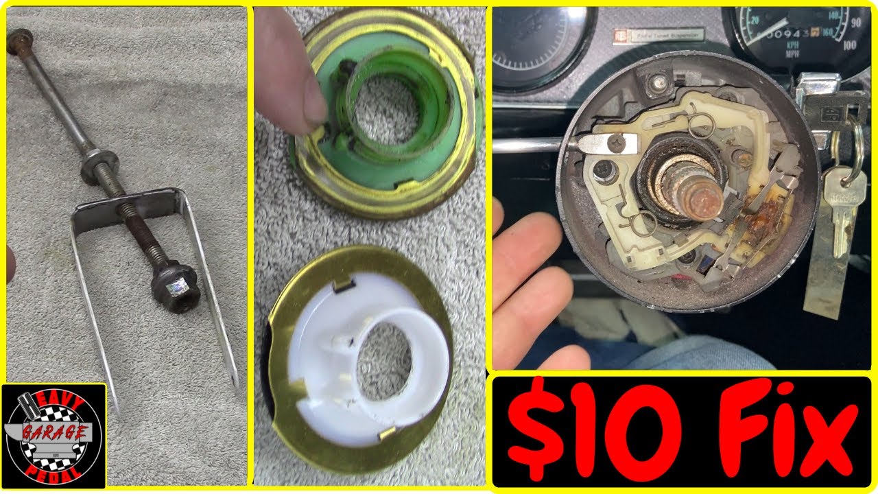 Turn Signal Cancel Cam FIX! Steering Wheel Lock Plate Removal with DIY Tool. GM vehicles 75 firebird