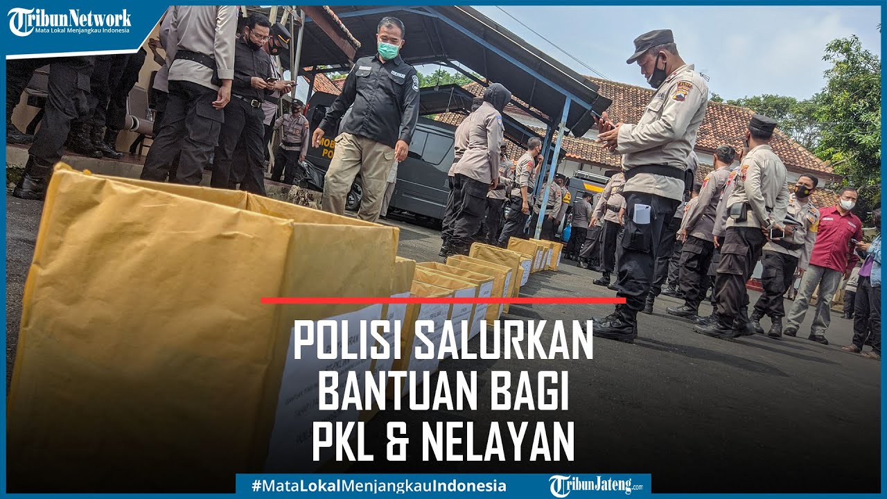 Ratusan Bhabinkamtibmas Polres Pati Salurkan Bantuan Bagi PKL & Nelayan