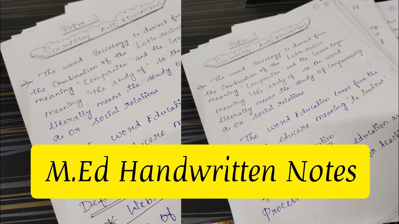 M.Ed Handwritten Notes | #mednotes #tnteunotes