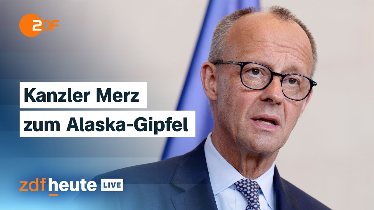 Interview mit Bundeskanzler Merz nach dem Treffen zwischen Trump und Putin | ZDFheute live