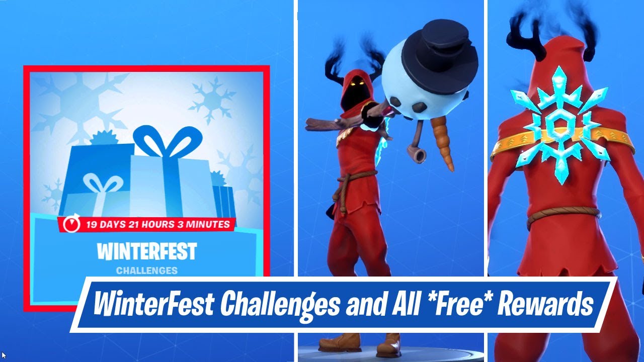 Chapter 2 *NEW* All WinterFest 14 Days Of Winter Rewards (Free Daily Fortnite Gifts)