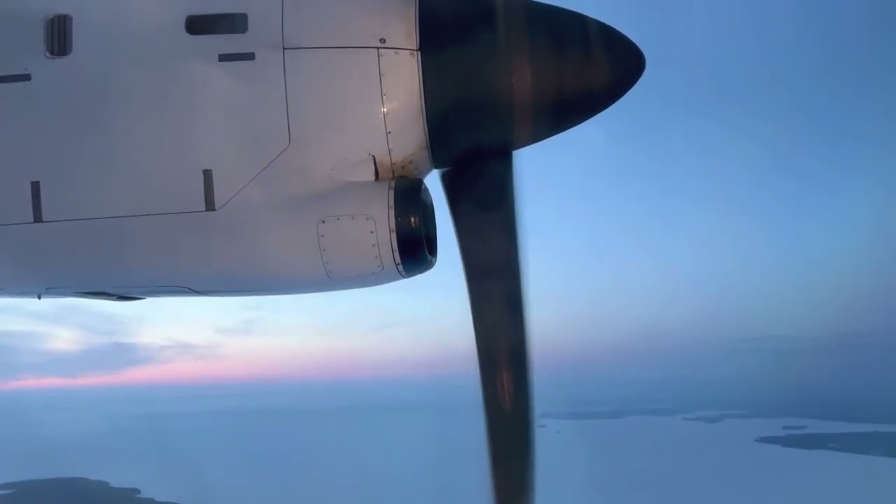 Finnair ATR 72 approach and landing to Kajaani