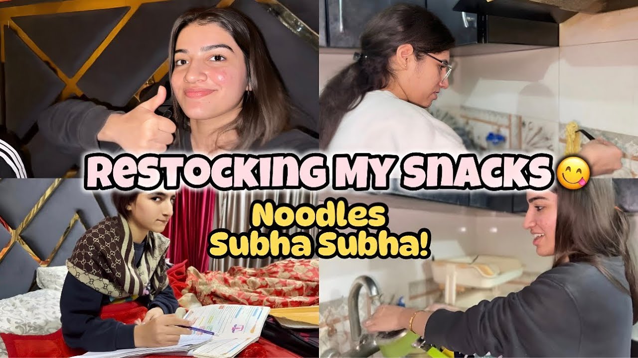 Choti Behan Ko Sbne Tng Kiya🥲| Restocking My Snacks😋| Noodles Party🕺🏻| PK GIRLS 
