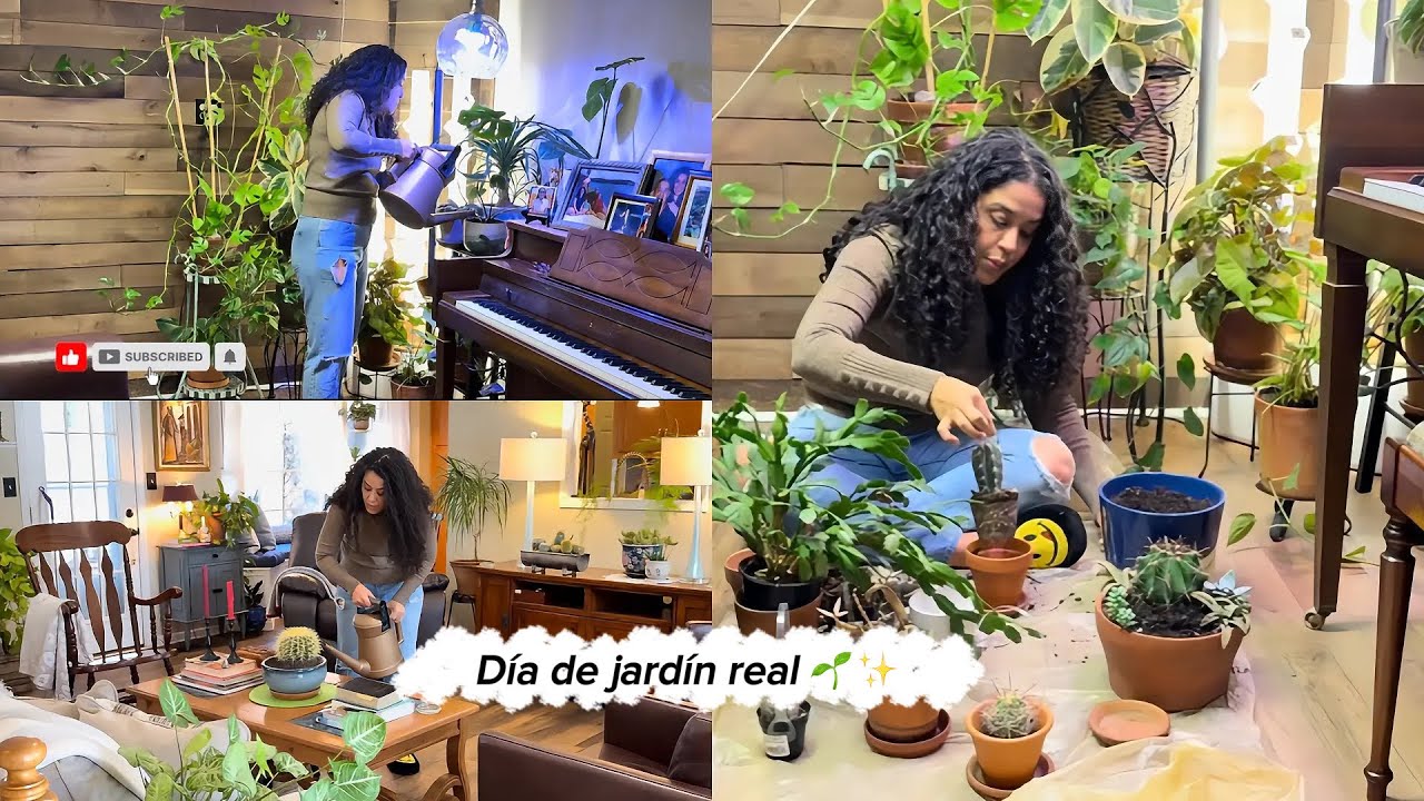 Entre riego, desorden, limpieza y trasplantes | Un día real en mi jardín