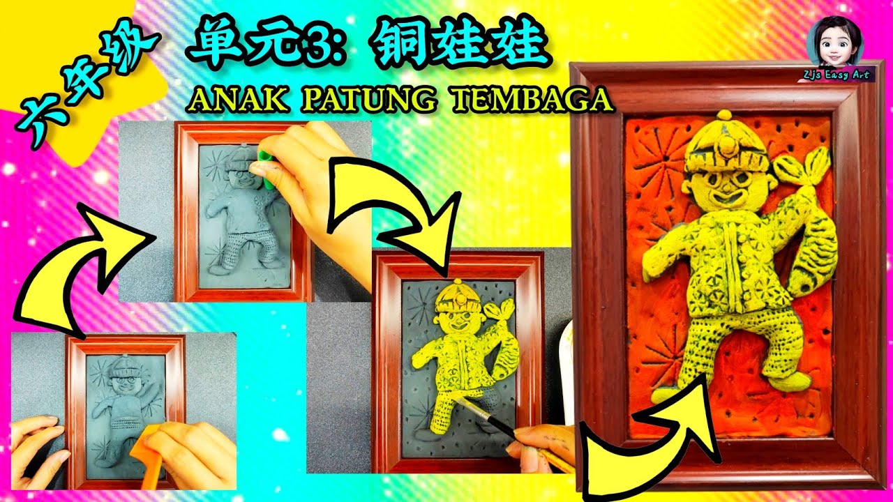 六年级美术教育单元三：铜娃娃 仿铜浮雕 课本 ms 22-25 PSV SJKC Tahun 6 Unit 3 ANAK PATUNG TEMBAGA KSSR SEMAKAN 塑造模型与制造物品