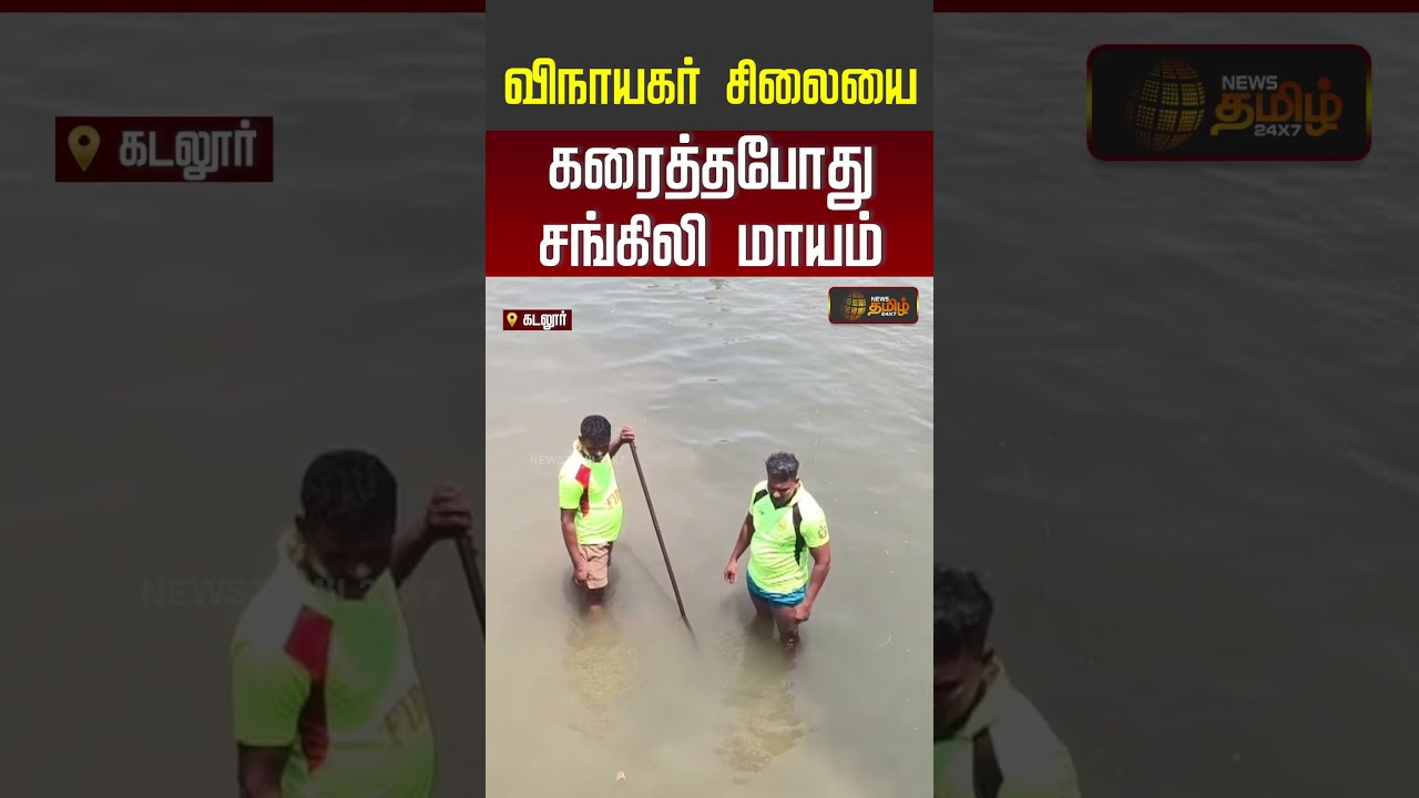 Cuddalore | விநாயகர் சிலையை கரைத்தபோது சங்கிலி மாயம்..! | Chain Missing | #shorts