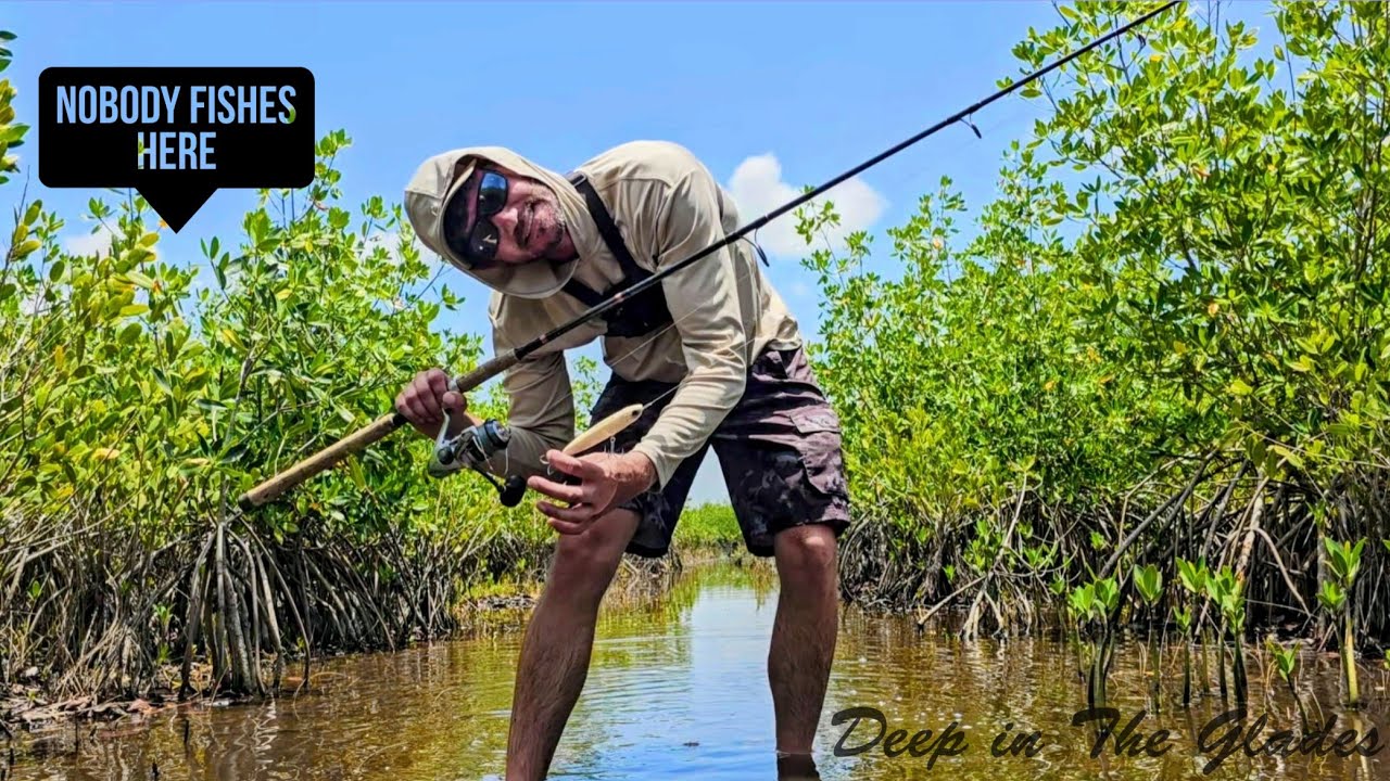 I GOT A BOAT! Exploring deep in the Florida Everglades for a fishing spot NOBODY fishes