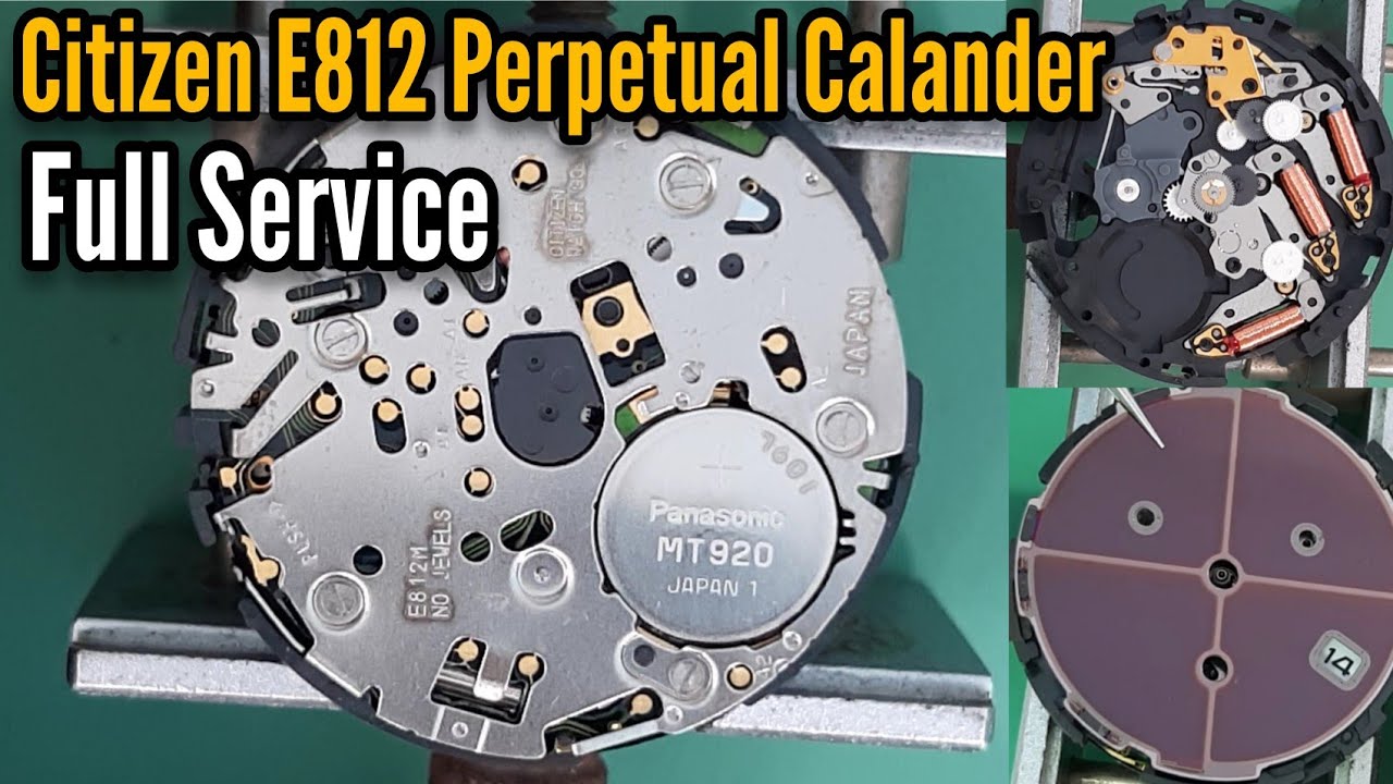 CITIZEN E812 Eco-Drive Perpetual Calendar Full Service Tutorial | Assembly Disassembly | SolimBD