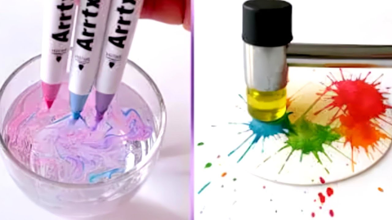 9 Easy Creative Art Hacks When You're Bored || art ideas|| painting for beginners
