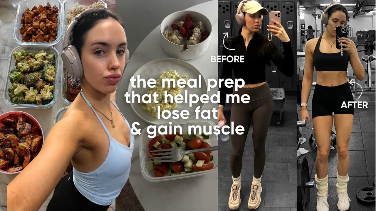 the weekly meal prep routine that helped me lose body fat & gain muscle | affordable AND realistic!!