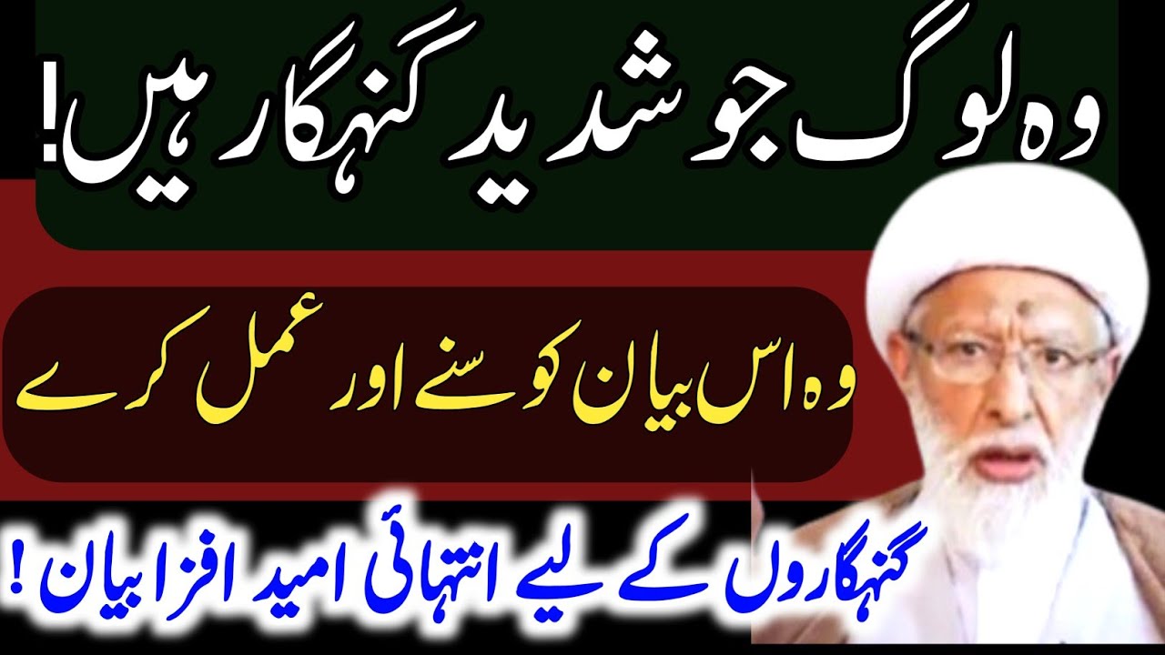 Gunahgaron k liye Umeed Afza Bayan | Maulana Shifa Najafi