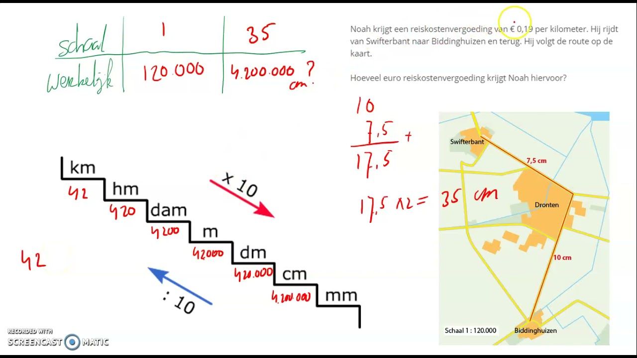 Rekenen met Mike 2f Rekenen met kaart en schaal 2
