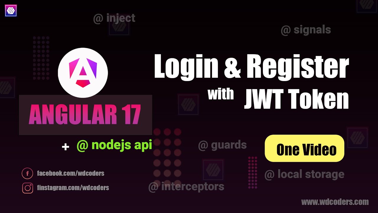 Angular 17 Login & Register with JWT Token #angular #angular17 #wdcoders