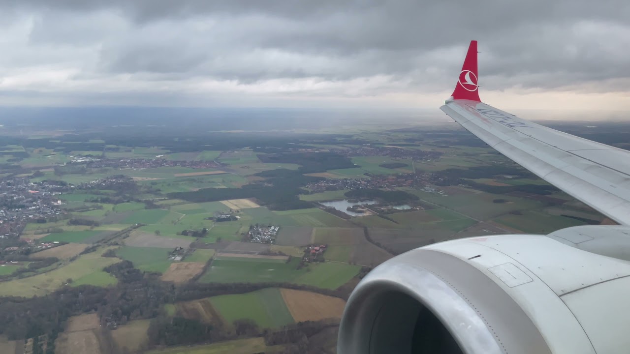 Boeing 737 Max 8 Turkish Airlines Landing Hannover Airport (EDDV) TK1555
