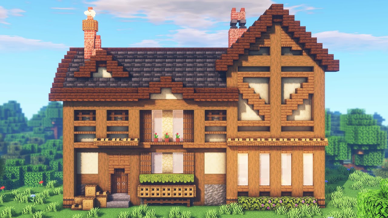 Minecraft Large Rustic House Tutorial