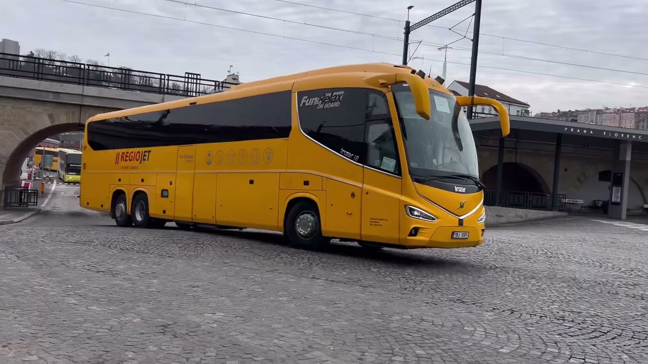 Buses and Coaches at Prague Central bus station.