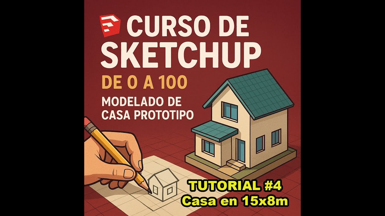 Modelado en Sketchup desde cero Tutorial #4 Dibac Puertas ventanas, ventanas y 2D a 3D
