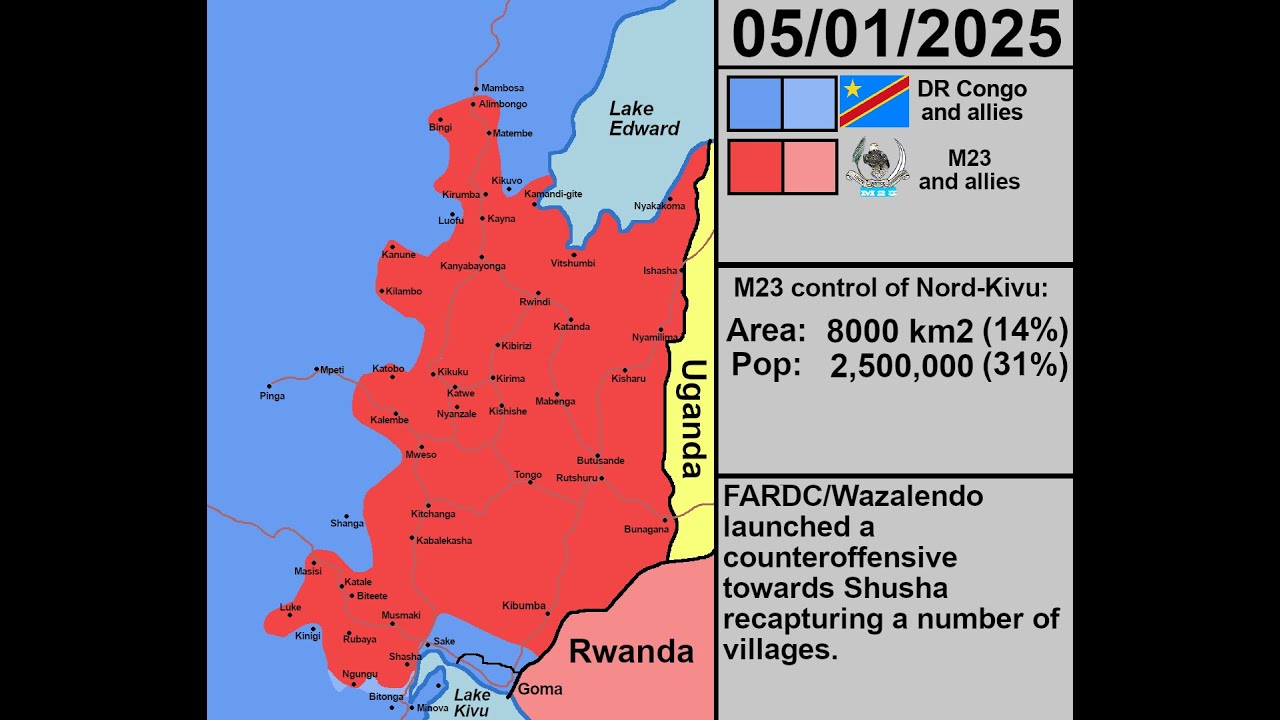 M23 offensive in Nord-Kivu: 2022–2025