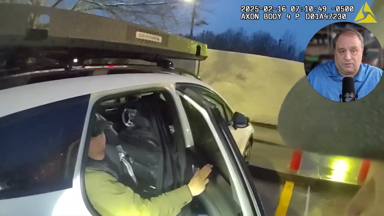 Man arrested for parking at gas station reading a book during a major storm. Refused to show ID.